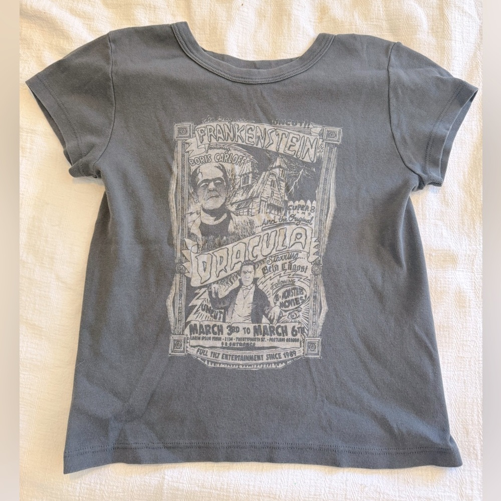 brandy melville gray franksnstein top